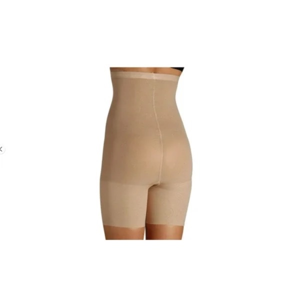 Assets By Sara Blakely Hi Waist Mid Thigh Shaper Waist Control Nude Spanx Size 4 - Picture 3 of 9